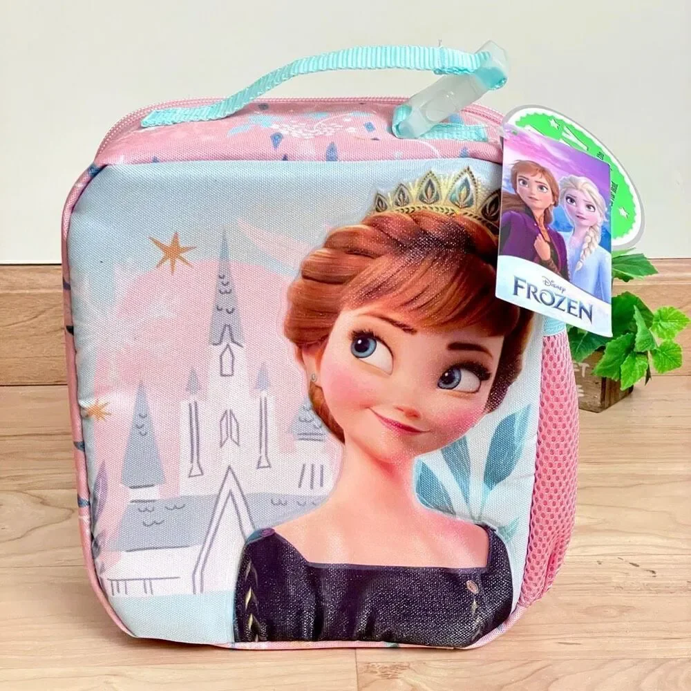 NWT Gorgeous Disney FROZEN Elsa & Anna Insulated Lunch Box w Water Bottle Pocket